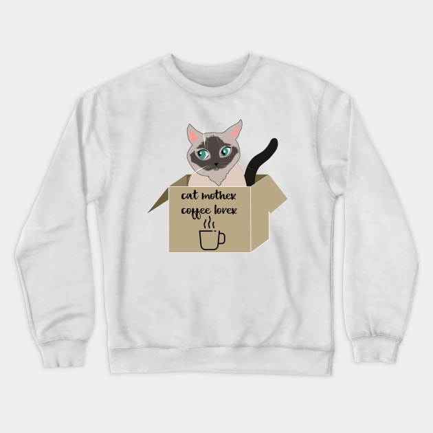 Funny cat mother quote Crewneck Sweatshirt by Orangerinka